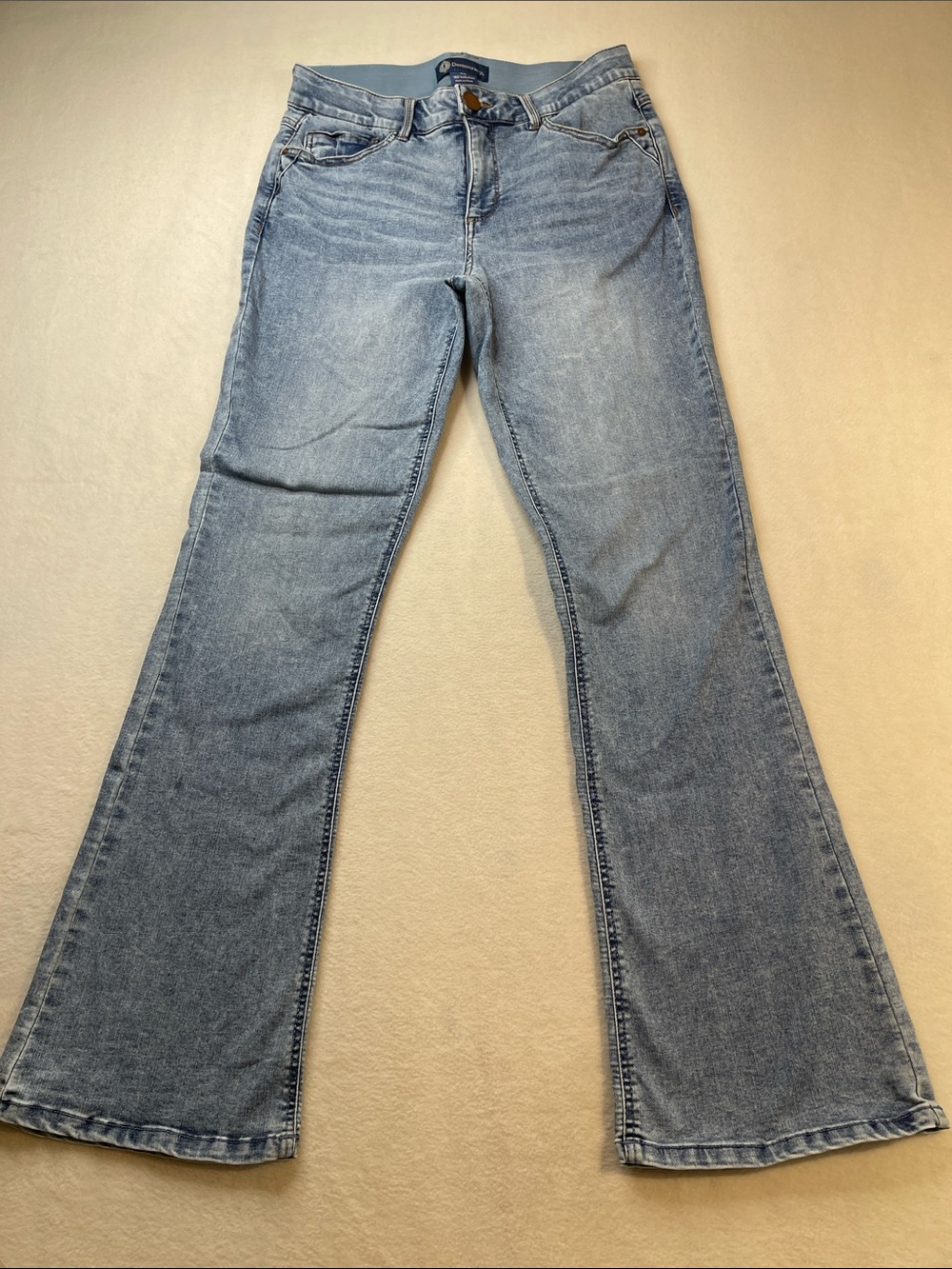Democracy AB SOLUTION Light Blue Flare Jeans - Retro FLARE Leg WOMENS SIZE 10